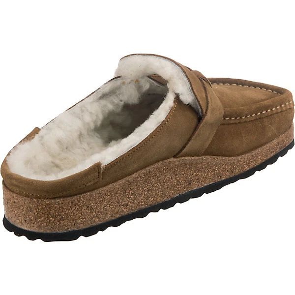 Birkenstock Buckley Veloursleder Lammfell Clogs Normal - Braun 7 Birkenstock Buckley Veloursleder Lammfell Clogs Normal - Braun – Bild 5