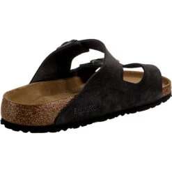 Birkenstock Arizona Veloursleder Weichbettung Pantoletten Normal - Dunkelgrau 11 Birkenstock Arizona Veloursleder Weichbettung Pantoletten Normal - Dunkelgrau -Weiche Schuhe 24681662 05