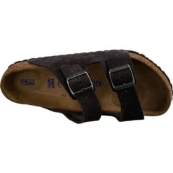 Birkenstock Arizona Veloursleder Weichbettung Pantoletten Normal - Dunkelgrau 12 Birkenstock Arizona Veloursleder Weichbettung Pantoletten Normal - Dunkelgrau -Weiche Schuhe 24681662 06