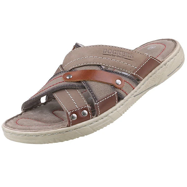 Dockers By Gerli Leder Pantolette Pantoletten - Grau 3 Dockers By Gerli Leder Pantolette Pantoletten - Grau