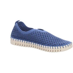 ILSE JACOBSEN Damen Slipper Schuhe Tulip Slipper Freizeit Elegant Slip-Ons Synthetikkombination Uni Klassische Slipper - Blau -Weiche Schuhe 24953043 07