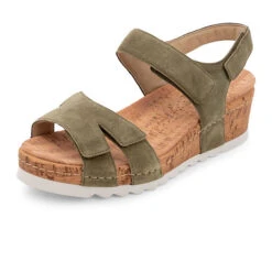 Sandale Veloursleder Soft Damenschuhe Sandalette Veloursleder