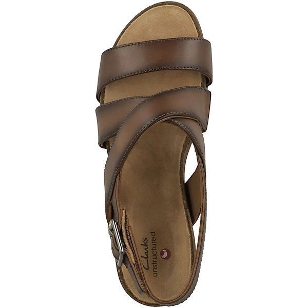 Clarks Lizby Cross Keilsandale Damen Keilsandaletten - Braun 4 Clarks Lizby Cross Keilsandale Damen Keilsandaletten - Braun – Bild 2