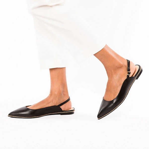 Coach Vae Leather Skimmer Sling-Ballerinas - Schwarz 4 Coach Vae Leather Skimmer Sling-Ballerinas - Schwarz – Bild 2