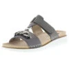 Inblu Damen Pantoletten Slipper Kettenapplikation Anthrazit/silber - Anthrazit -Weiche Schuhe 26753984 01