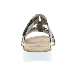 Inblu Damen Pantoletten Slipper Kettenapplikation Anthrazit/silber - Anthrazit -Weiche Schuhe 26753984 02