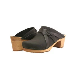 Sanita Wood Manuella Square Clogs - Schwarz