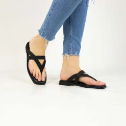 Tyra 1 Pantoletten Pantoletten - Schwarz