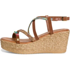 Tamaris Keilsandaletten - Braun-kombi -Weiche Schuhe 27474403 03