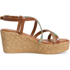 Tamaris Keilsandaletten - Braun-kombi -Weiche Schuhe 27474403 04