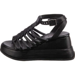 A.S.98 Reale Keilsandaletten - Schwarz -Weiche Schuhe 28197941 03