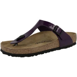 Birkenstock Gizeh Birko-Flor Lack Normal Zehensandale Damen Zehentrenner - Lila 10 Birkenstock Gizeh Birko-Flor Lack Normal Zehensandale Damen Zehentrenner - Lila -Weiche Schuhe 28209033 04