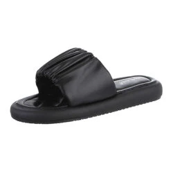 Pantoletten , Flach, Offene Ferse