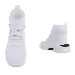 Sneakers High Lochschnürung, Flach, - Weiß -Weiche Schuhe 29239621 03