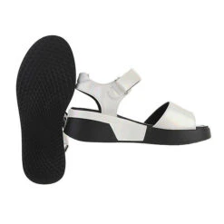 Plateausandaletten Klettverschluss, Keilabsatz/Wedge, Riemen -Weiche Schuhe 29245599 02