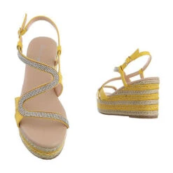 Plateausandaletten Schnalle, Keilabsatz/Wedge, Strass 7 Plateausandaletten Schnalle, Keilabsatz/Wedge, Strass -Weiche Schuhe 29249621 03