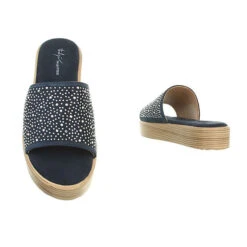 Plateausandaletten , Flach, Strass, Offene Ferse 7 Plateausandaletten , Flach, Strass, Offene Ferse -Weiche Schuhe 29427436 03