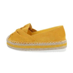 Espadrilles , Flach, - Gelb