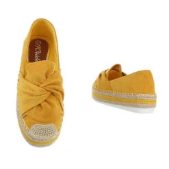 Espadrilles , Flach, - Gelb -Weiche Schuhe 29428780 03