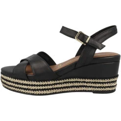 Tamaris 1-28001-20 Keilsandale Damen Keilsandaletten - Schwarz