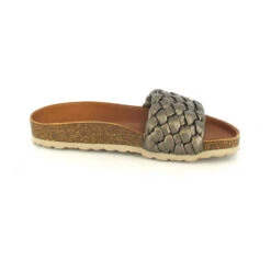 Verbenas Pantolette Rica Komfort-Pantoletten - Metallicweiß -Weiche Schuhe 30025255 05