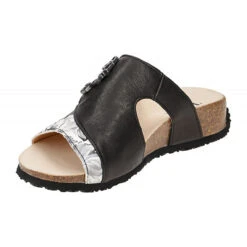 Think! Damenschuhe MIZZI Pantoletten - Schwarz 12 Think! Damenschuhe MIZZI Pantoletten - Schwarz -Weiche Schuhe 30068305 03