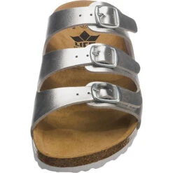 LICO Bioline Jacki Pantoletten - Silber -Weiche Schuhe 7399347 04