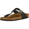 Birkenstock Gizeh Komfort-Pantoletten - Schwarz -Weiche Schuhe 8002221 01