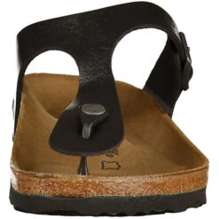 Birkenstock Gizeh Komfort-Pantoletten - Schwarz -Weiche Schuhe 8002221 03