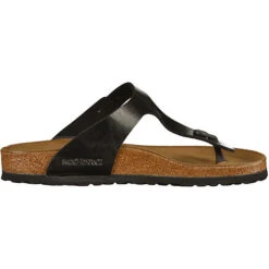 Birkenstock Gizeh Komfort-Pantoletten - Schwarz -Weiche Schuhe 8002221 04