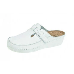 Damen Bio-Gesundheits-Clog Mit Pu-Keilsohle Clogs - Weiß